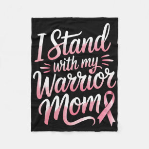 Fighting Breast Cancer Men Kids Son. Breast Cancer Fleece Blanket