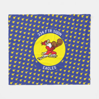 Fighting Eagles F-15E Fighter Jet Pattern Fleece Blanket