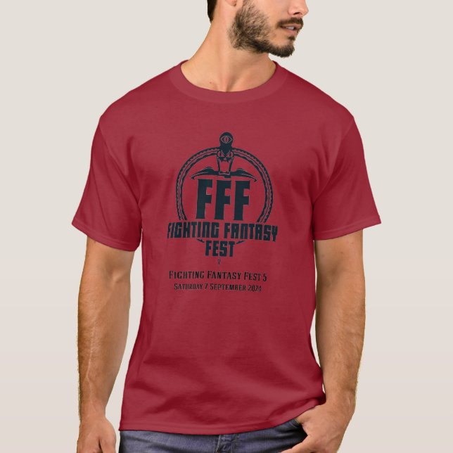 Fighting Fantasy Fest 5 T-Shirt (Dark) (Front)