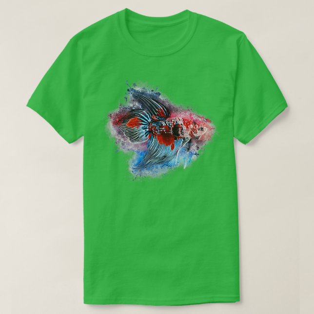 Fighting fish male Koi Long Fin T-Shirt (Design Front)
