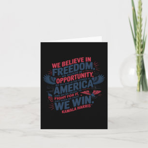 Fighting For Freedom Opportunity And America Kamal Card