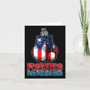 Fighting For Puerto Rico - Puerto Rican Flag - Box Card