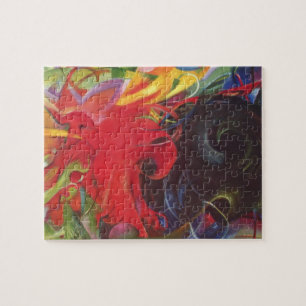 Fighting Forms by Franz Marc, Vintage Fine Art Jigsaw Puzzle