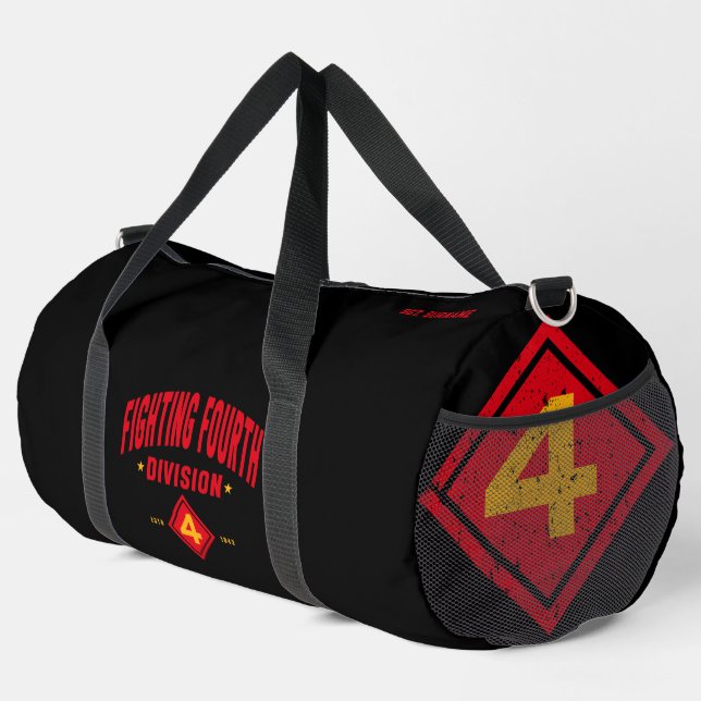 Fighting Fourth - 4th Marine Division Custom Duffle Bag (Right Corner)
