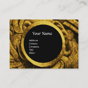 FIGHTING GRYPHONS MONOGRAM ,gold black ,pearl Business Card