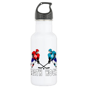 Fighting hockey players 532 ml water bottle