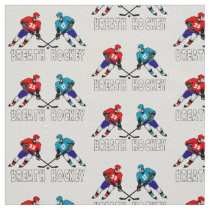 Fighting hockey players fabric