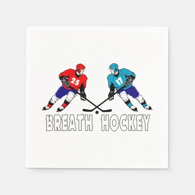 Fighting hockey players napkin (Front)