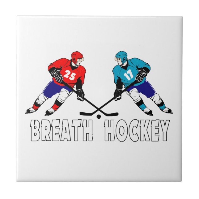 Fighting hockey players tile (Front)