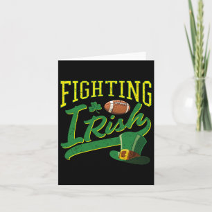 Fighting Irish Footbyll Vintage For Kids Men Famil Card