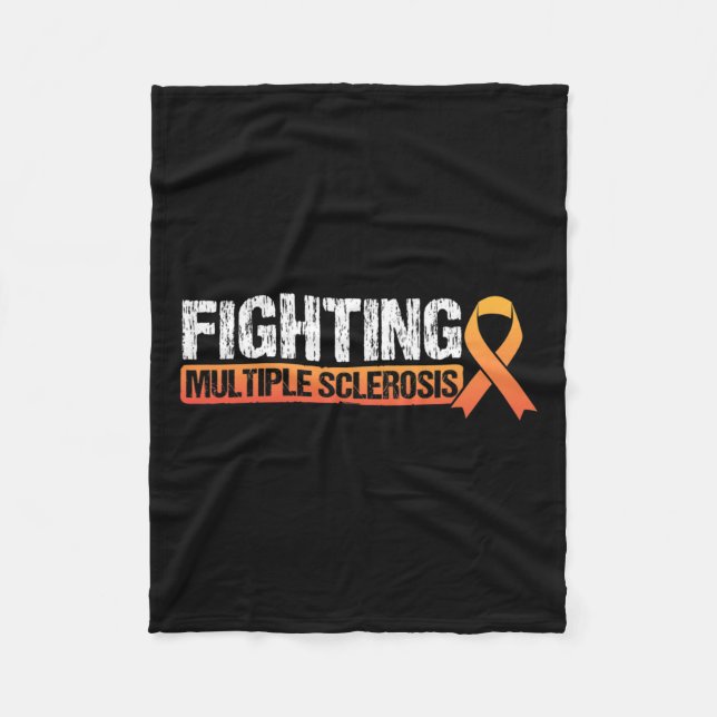 Fighting Ms Multiple Sclerosis Awareness  Fleece Blanket (Front)