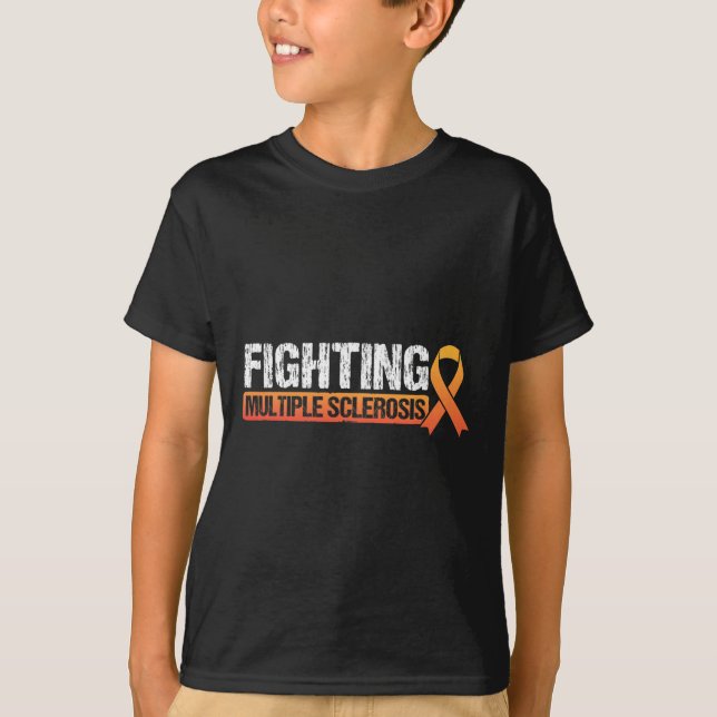 Fighting Ms Multiple Sclerosis Awareness  T-Shirt (Front)