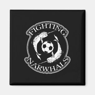 Fighting Narwhals Soccer Magnet