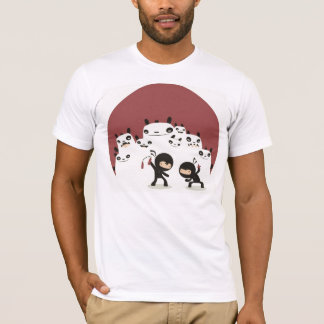 Fighting Ninjas, Watching Pandas mens white tshirt