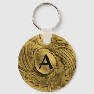FIGHTING OF GRYPHONS MONOGRAM KEY RING