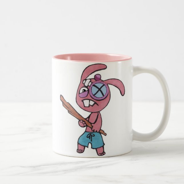 Fighting Rabbit 11oz Two-Tone Mug (Right)