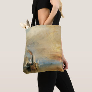 Fighting Temeraire by Joseph Turner, Maritime Art Tote Bag
