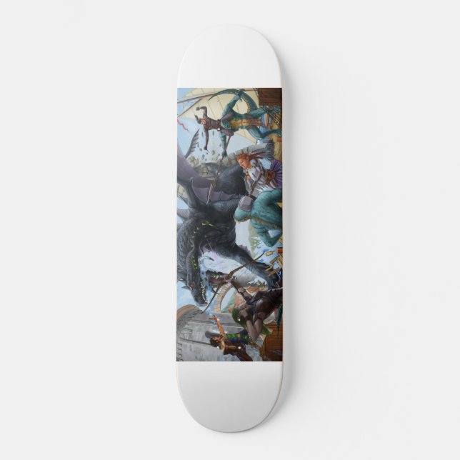 Fighting the Black Dragon Skateboard (Front)
