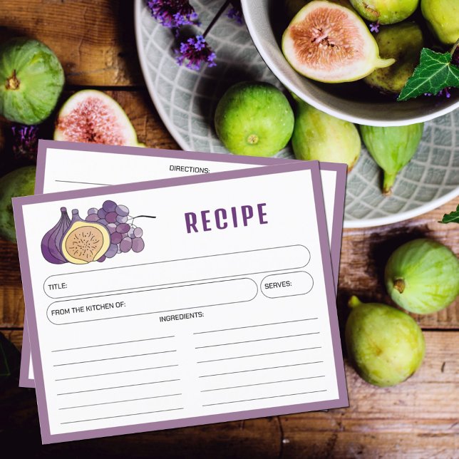 Figs and Grapes, Purple Kitchen Recipe Card (Creator Uploaded)