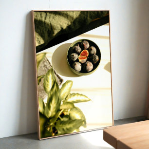 figs in fruit bowl - minimalist wall art