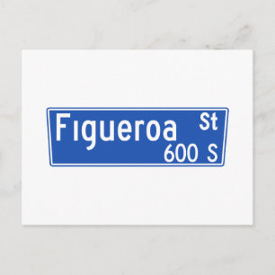 Figueroa Street, Los Angeles, CA Street Sign Postcard