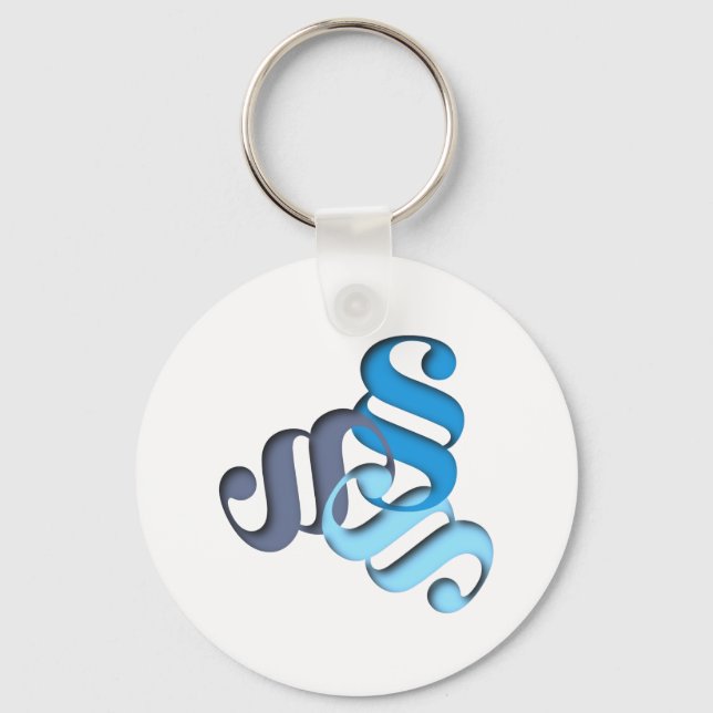 Figur Buchstabe paragraph shape letter Key Ring (Front)