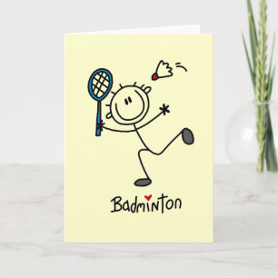 Figure Badminton T-shirts and Gifts Stick Card