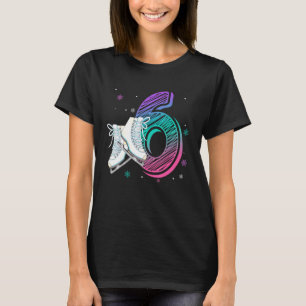 Figure Ice Skating 6 Years Old 6th Birthday Girl T T-Shirt