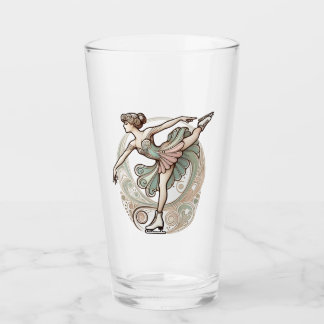 Figure Ice Skating Cup Glass