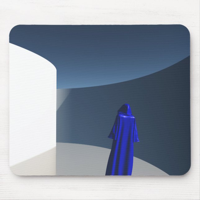 Figure in blue cloak mouse pad (Front)