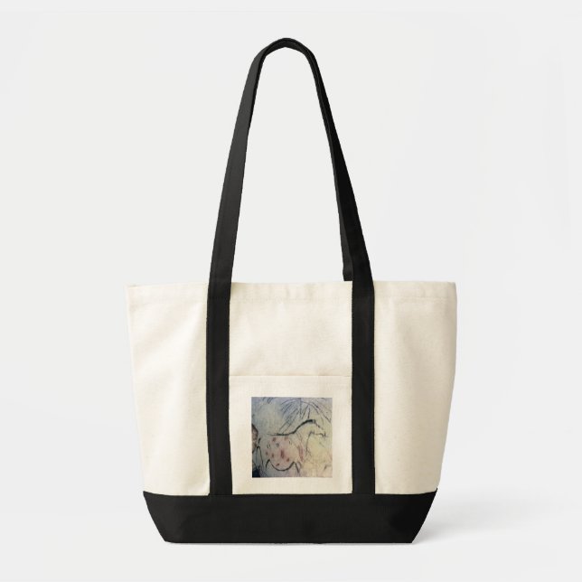 Figure of a pregnant mare with parallel line marki tote bag (Front)