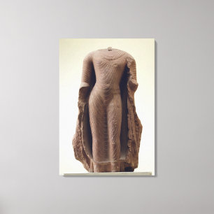 Figure of a standing Buddha, Jamalpur, Mathura (re Canvas Print