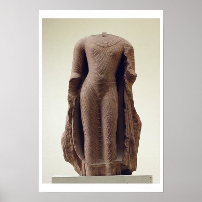 Figure of a standing Buddha, Jamalpur, Mathura (re Poster (Front)