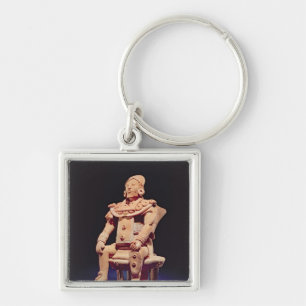 Figure of a warrior in full regalia key ring