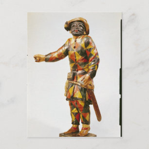 Figure of Harlequin from the Seraphin Theatre Postcard