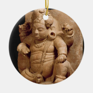 Figure of Siva as Vamana, Mansar Maharashtra (red Ceramic Tree Decoration