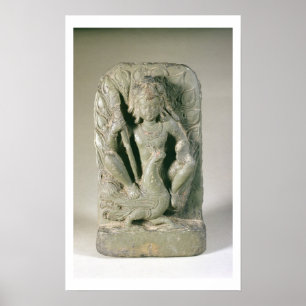 Figure of Skanda with his peacock, Punjab Hills (s Poster