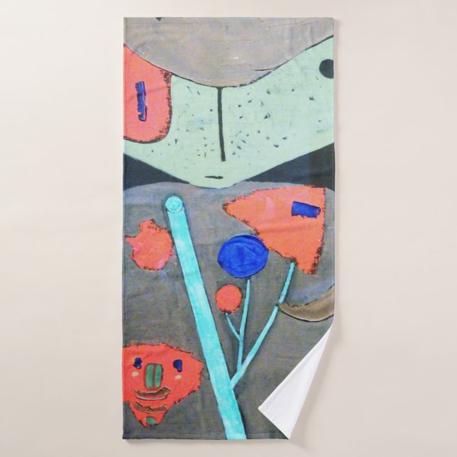 Figure of the Oriental Theatre, Paul Klee Bath Towel (Bath Towel)