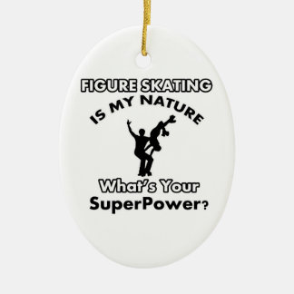 figure skate design ceramic tree decoration