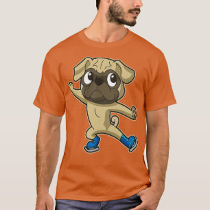 Figure Skate Pug Dog Ice Skater Skating Winter Spo T-Shirt