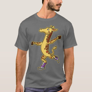 Figure Skater Giraffe Ice Skating Skate Winter Spo T-Shirt