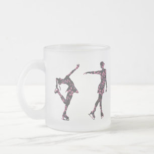 Figure Skater Pattern Frosted Mug