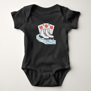 Figure Skater with score cards - Baby T-shirts