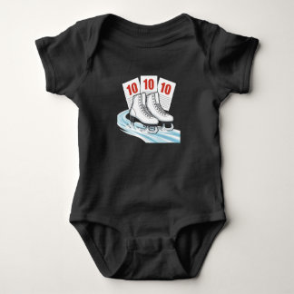 Figure Skater with score cards - Baby T-shirts