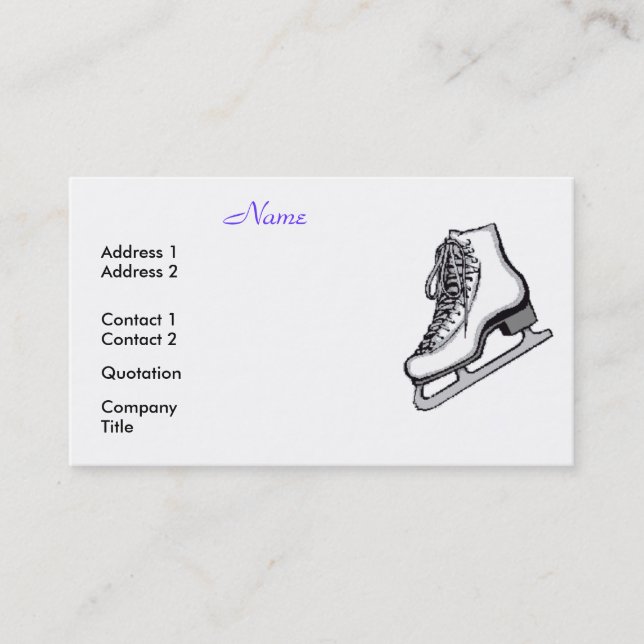 Figure Skaters Are Cool Business Card (Front)