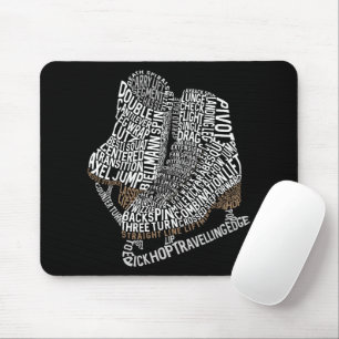Figure Skates Word Art Ice Dance Mouse Pad