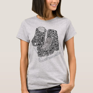 Figure Skates Word Art Ice Skating T-Shirt