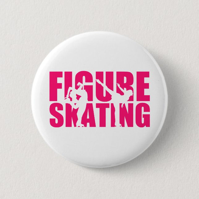 Figure skating 6 cm round badge (Front)