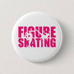 Figure skating 6 cm round badge