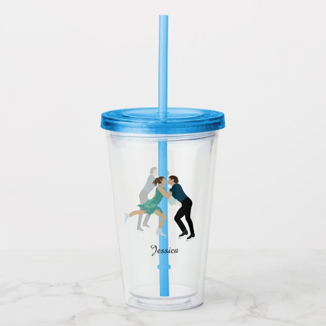 Figure Skating Acrylic Tumbler (Front)